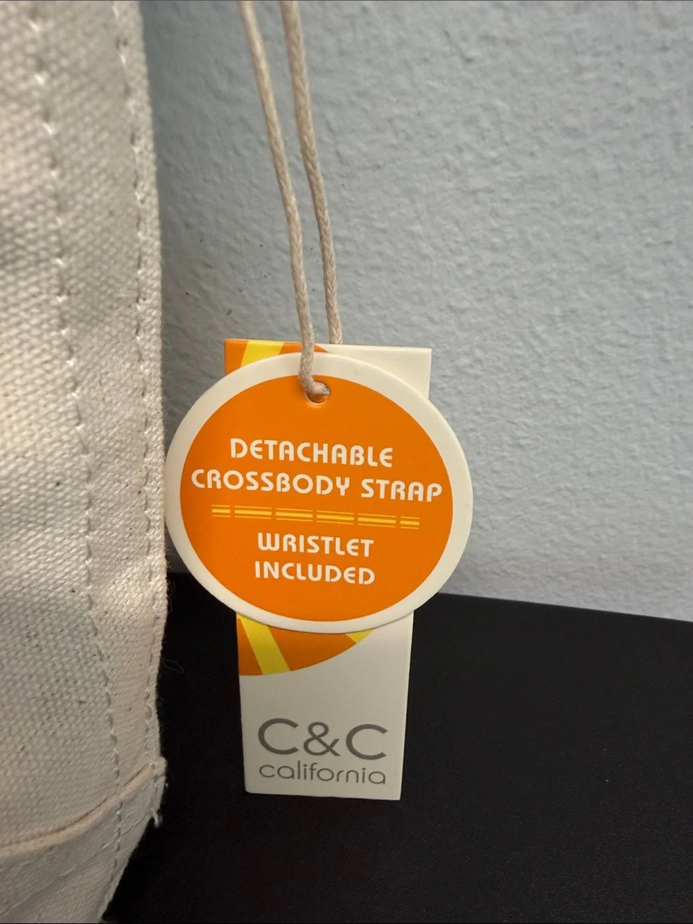C&C California | Mini Canvas Tote w/ Wristlet, Bag Charm & Crossbody Strap π - Picture 3 of 10